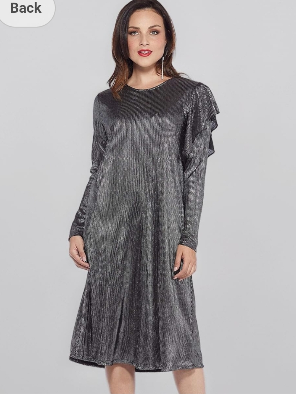 Wukogals Silver Midi Dress